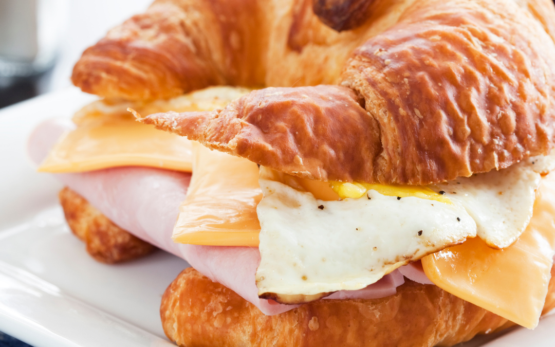 My Favorite Breakfast Sandwich: Sausage, Egg, Cheese Croissants!