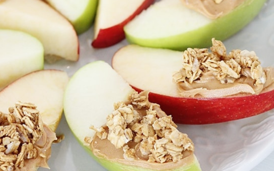 Healthy Snack Recipe: Almond Butter & Granola topped Apples